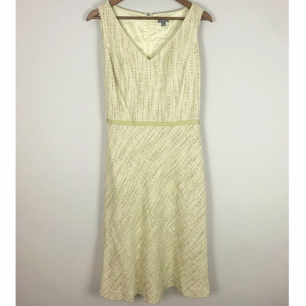 Ann Taylor Boucle Tweed A-Line Midi Shift Dress - Picture 3 of 9